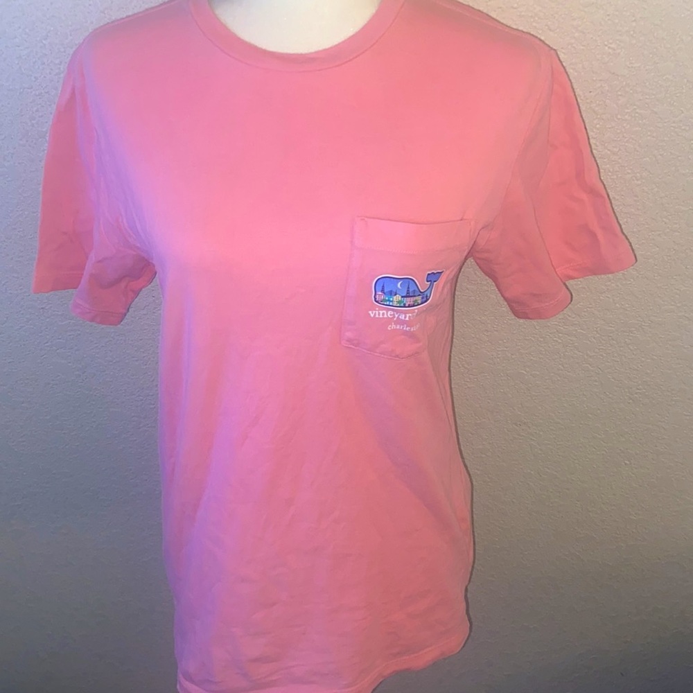 Vineyard Vines Pink Charleston Short Sleeve Tee